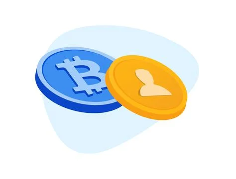 Cryptocurrency KYC verification icon. KYC In Crypto Exchanges. Regulation of Stock Illustration