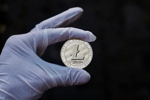 Cryptocurrency Litecoin Coin Stock Photos