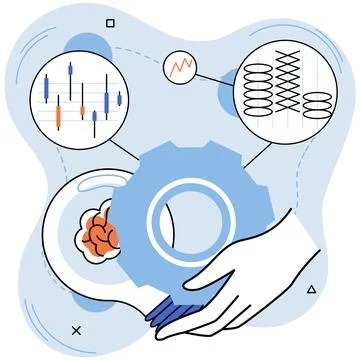 Cryptocurrency, market analytics, trading, technical analysis. Stocks market Stock Illustration