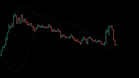 Cryptocurrency market on computer screen. Bitcoin BTC ETH chart timelapse Video stock 137026391