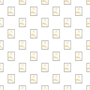 Cryptocurrency market downturn seamless pattern with bitcoin symbol イラスト素材