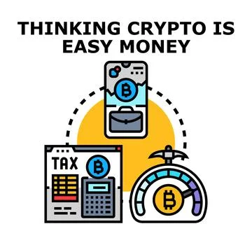 Cryptocurrency market volatility and complex financial investment Stock Illustration