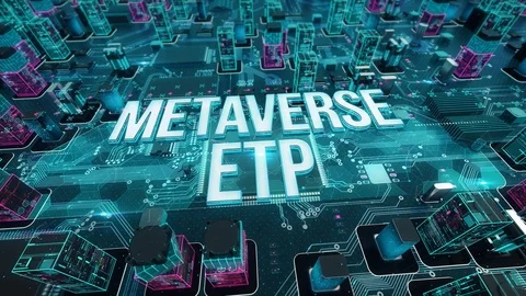 Cryptocurrency with Metaverse ETP Video stock 104072200