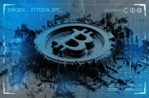 Cryptocurrency Mining Analysis Stock-Illustration