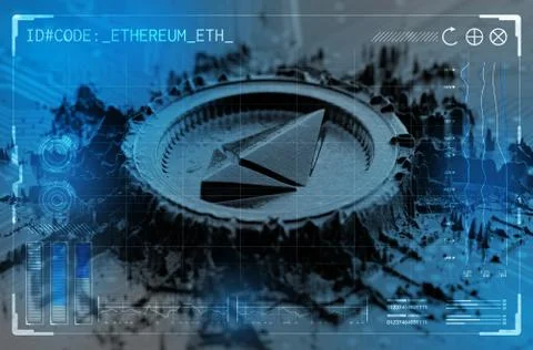 Cryptocurrency Mining Analysis Stock Illustration