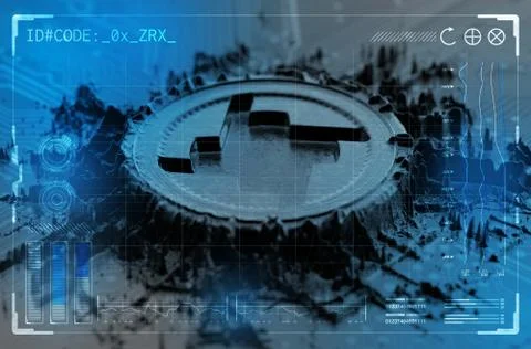 Cryptocurrency Mining Analysis Illustrazione stock
