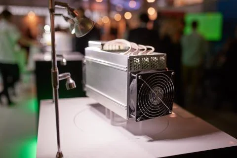 Cryptocurrency mining equipment - ASIC - application specific integrated circuit Stock-Fotos