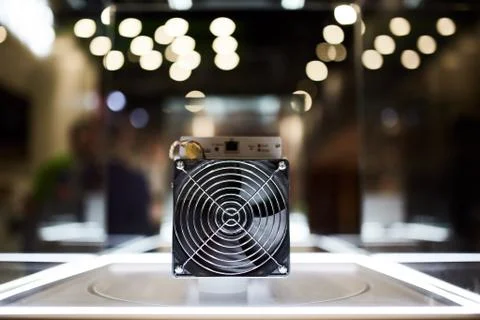 Cryptocurrency mining equipment - ASIC - application specific integrated circuit Stock-Fotos