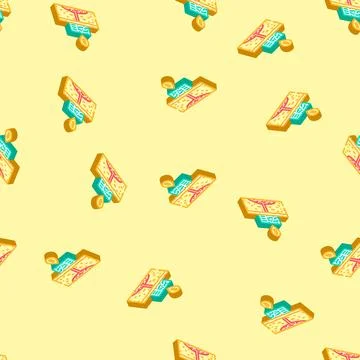 Cryptocurrency mining geothermal isometric icon seamless pattern Stock Illustration