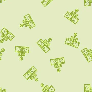 Cryptocurrency mining geothermal line vector seamless pattern Stock Illustration