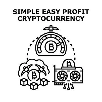 Cryptocurrency mining profit concept digital earning technology 스톡 일러스트