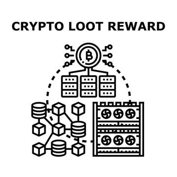 Cryptocurrency mining rewarding digital blockchain investments Stock Illustration