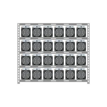 Cryptocurrency mining server rack isolated icon Stock Illustration