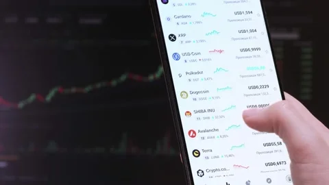 Cryptocurrency Pairs. Bubble Chart, Graph. Interest, index, drop Stock Footage 167071824