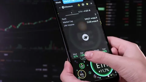 Cryptocurrency Pairs. Bubble Chart, Graph. Interest, index, drop, growth, number Stock Footage 167474495