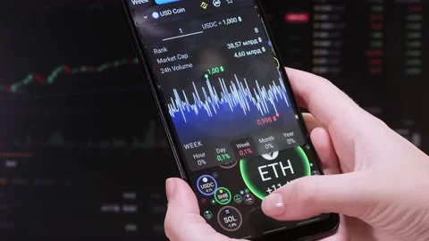 Cryptocurrency Pairs. Bubble Chart, Graph. Interest, index, drop, growth, number Stock Footage 167474604