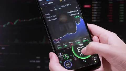 Cryptocurrency Pairs. Bubble Chart, Graph. Interest, index, drop, growth Stock Footage 169317866