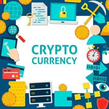 Cryptocurrency Paper Template Ilustração Stock