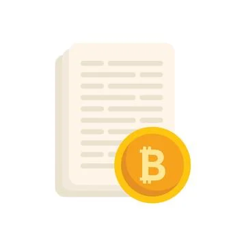 Cryptocurrency papers icon flat vector. Crypto business イラスト素材