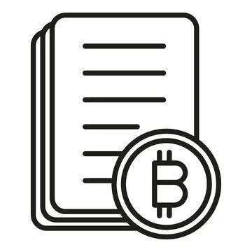 Cryptocurrency papers icon outline vector. Crypto business Illustrazione stock