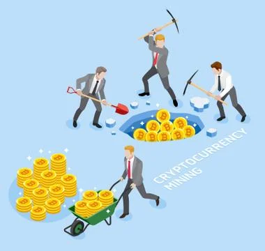 Cryptocurrency people Stock Illustration