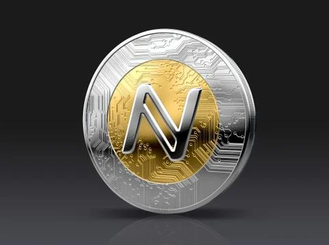 Cryptocurrency Physical Coin Stock Illustration