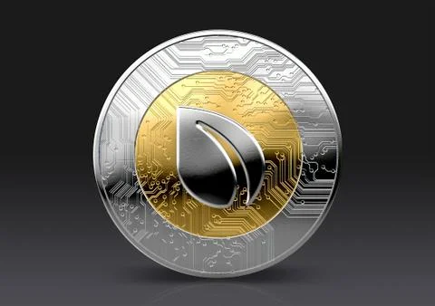 Cryptocurrency Physical Coin Stock Illustration