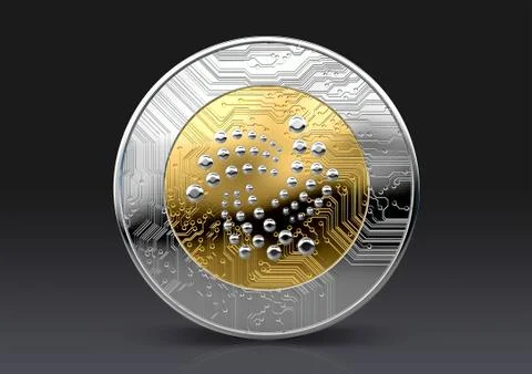 Cryptocurrency Physical Coin Stock Illustration