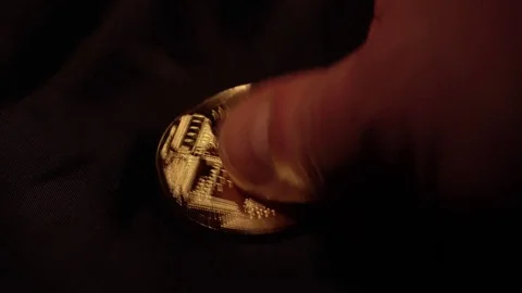 Cryptocurrency Pile Bitcoin Stock Footage 83835587