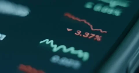 Cryptocurrency Price Decline Chart Close Up Vídeos de archivo 310803773