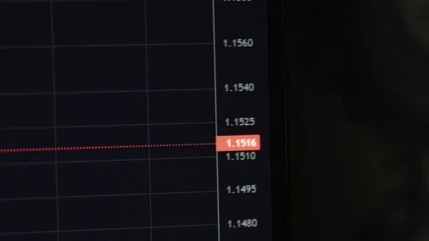 Cryptocurrency quote on the exchange Stock Footage 316523164