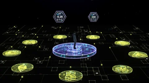 Cryptocurrency rate Stock Footage 127619575