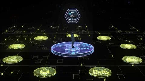 Cryptocurrency rate Stock Illustration