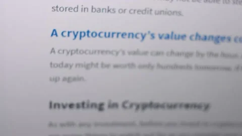 A cryptocurrency s value changes constantly and investing in cryptocurrency Stock Footage 150272157