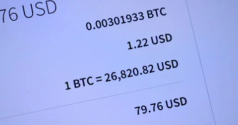 Cryptocurrency sales converting to USD price increases and decrease - fluctuance 库存影片 246495273