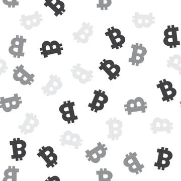 Cryptocurrency seamless pattern. Crypto currency background. Stock Illustration