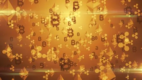 Cryptocurrency secure global financial network blockchain crypto currency Illustrazione stock