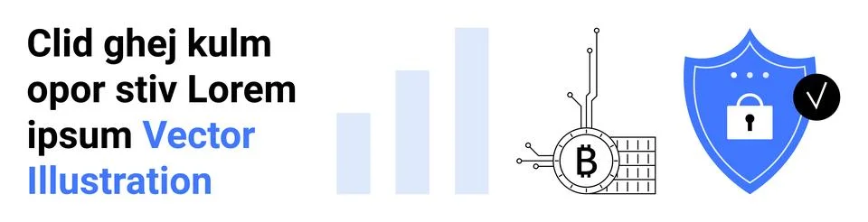 Cryptocurrency Security with Blockchain Technology and Data Analytics Diagram Illustrazione stock
