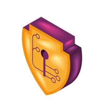 Cryptocurrency shield security Stockillustratie