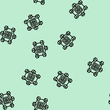 Cryptocurrency staking fintech line vector seamless pattern イラスト素材