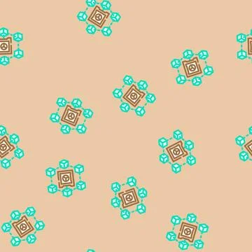 Cryptocurrency staking fintech vector seamless pattern Illustrazione stock