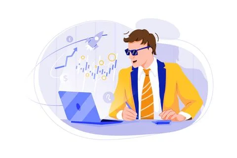 Cryptocurrency startup Stock Illustration