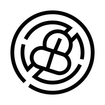 Cryptocurrency symbol within circular maze outlining challenges 스톡 일러스트