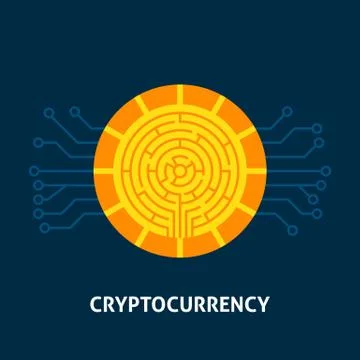Cryptocurrency Technology Concept 스톡 일러스트