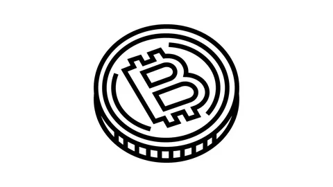 Cryptocurrency token cryptocurrency mining line icon animation Stock Footage 326126888