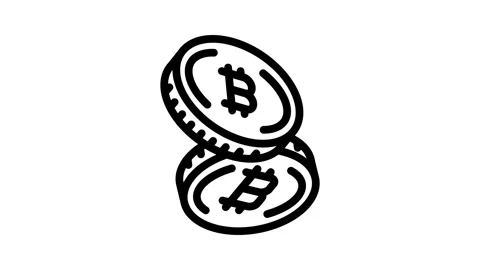 Cryptocurrency token cryptocurrency mining line icon animation Stock Footage 326753202