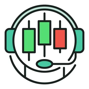 Cryptocurrency Trading Bot vector Crypto Automation Tools colored icon or s.. Stock Illustration