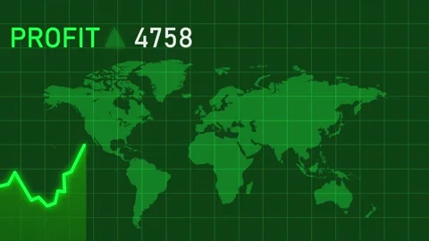 Cryptocurrency trading chart and gaining profit animation Stock Footage 240327515