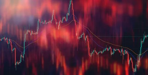 Cryptocurrency trading charts and digital coins on screen, finance and inve.. Stock Illustration