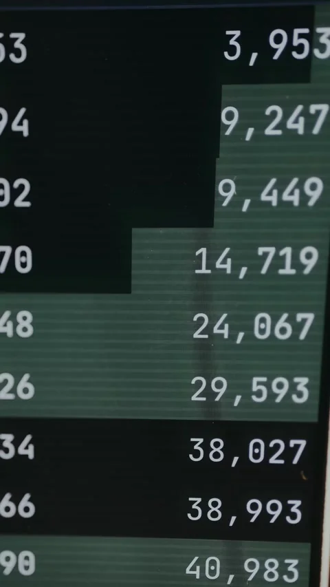 Cryptocurrency trading data interface, real-time market activity Stock-Footage 334469251